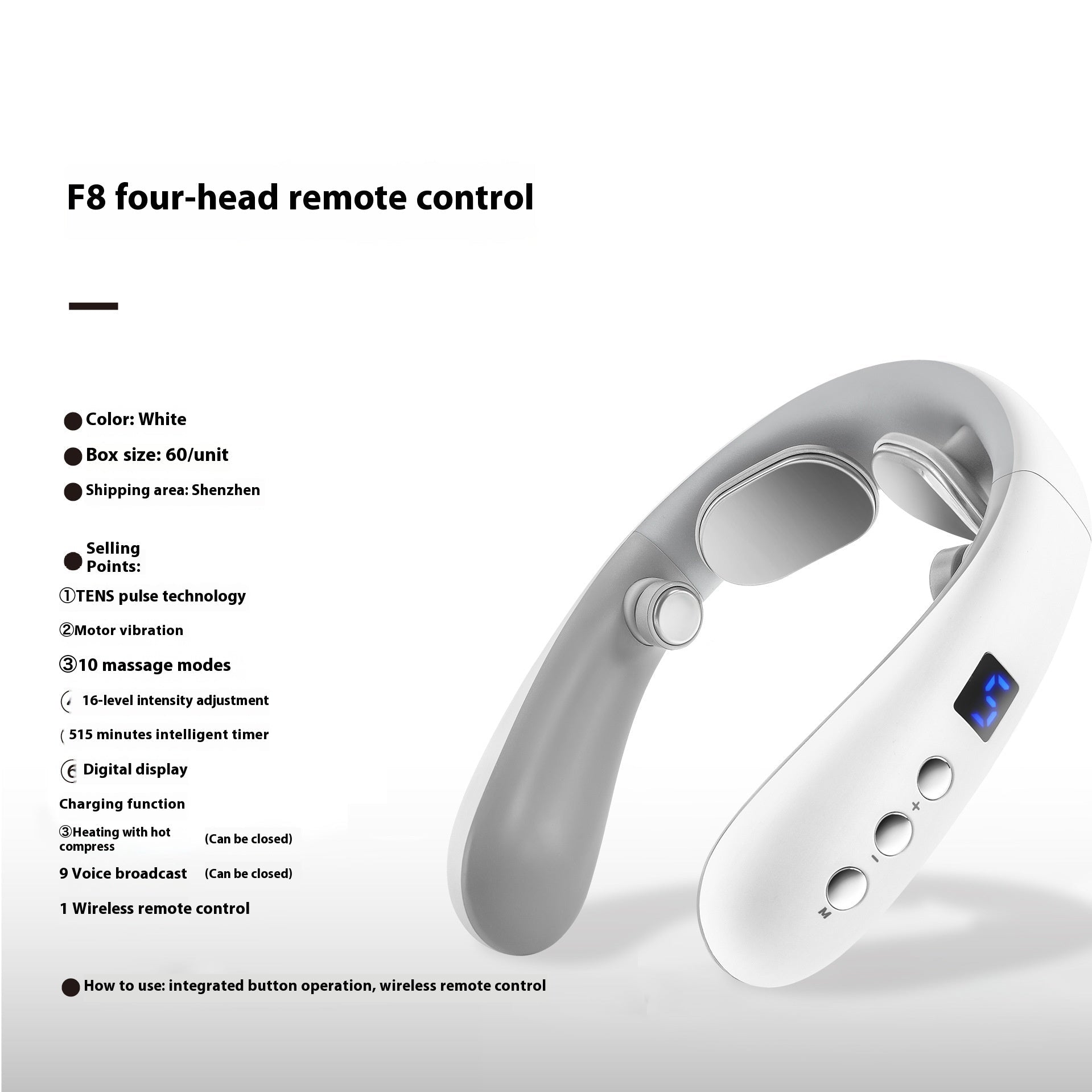 Heated Neck & Shoulder Massager for Pain Relief
