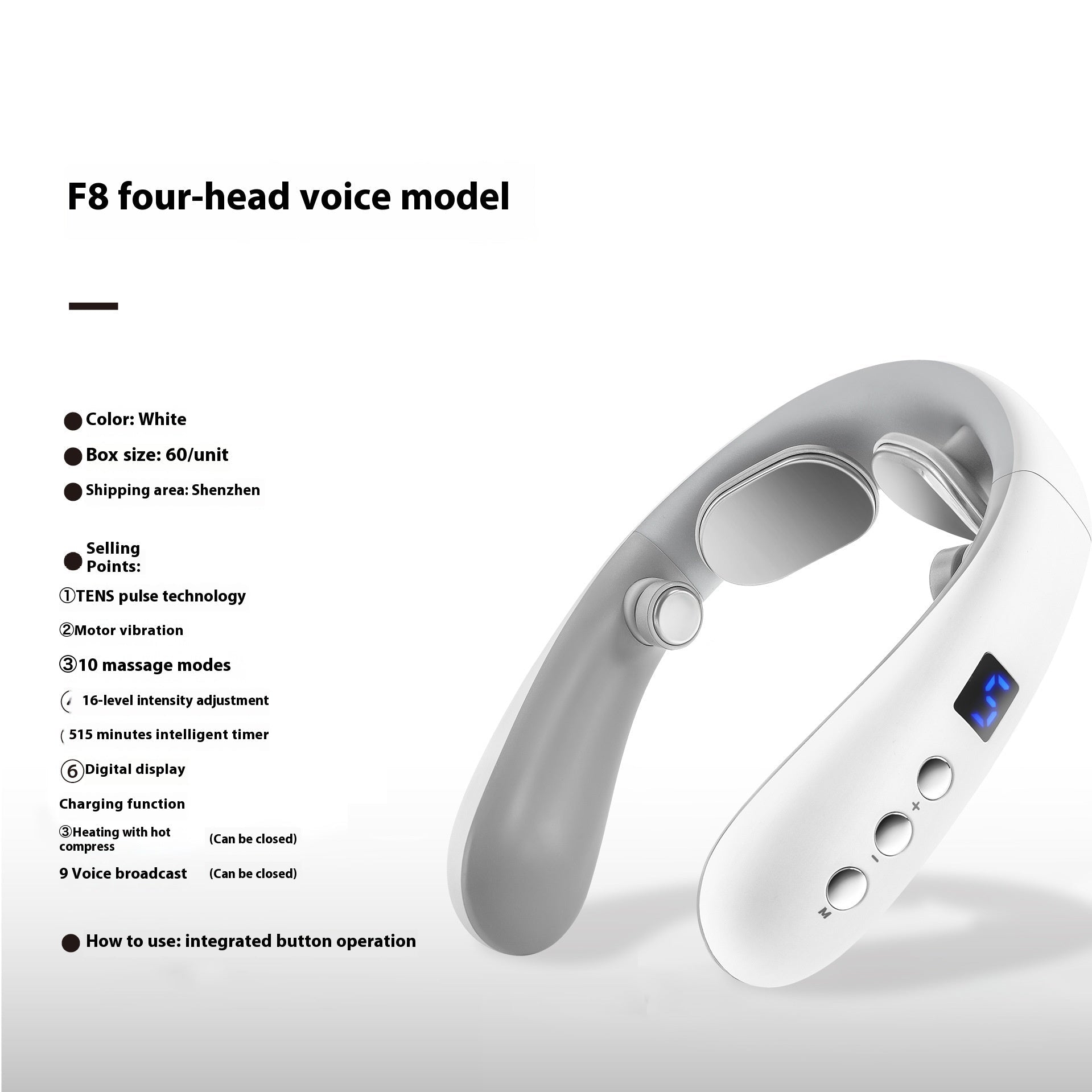Heated Neck & Shoulder Massager for Pain Relief